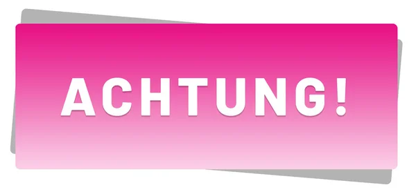 Tlačítko na webové nálepce Achtung — Stock fotografie
