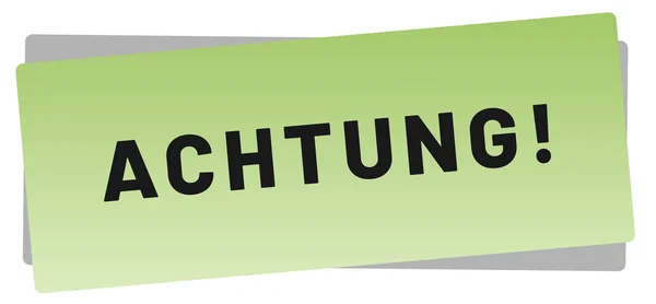 Achtung Web sticker knop — Stockfoto