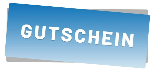 Gutschein web Sticker Button — 스톡 사진