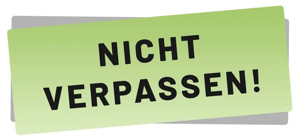 Nicht verpassen web Sticker Button — Stock Photo, Image