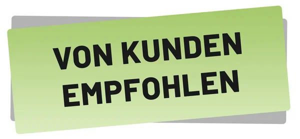 Von Kunden empfohlen web Sticker Button — 스톡 사진