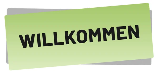 Willkommen web adesivo botão — Fotografia de Stock