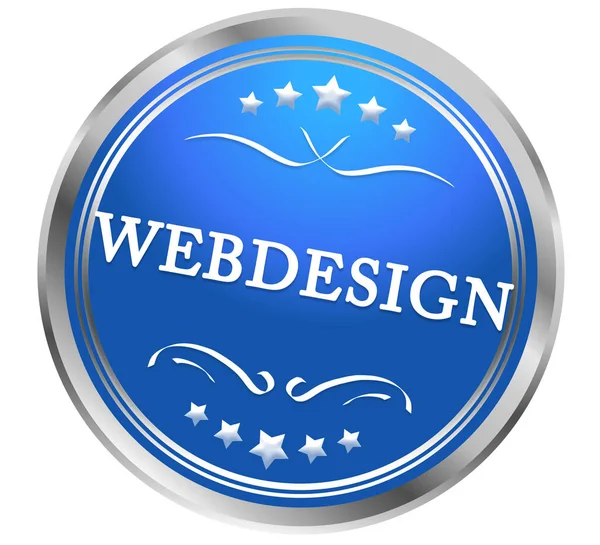 Webdesign web Botón de etiqueta engomada —  Fotos de Stock