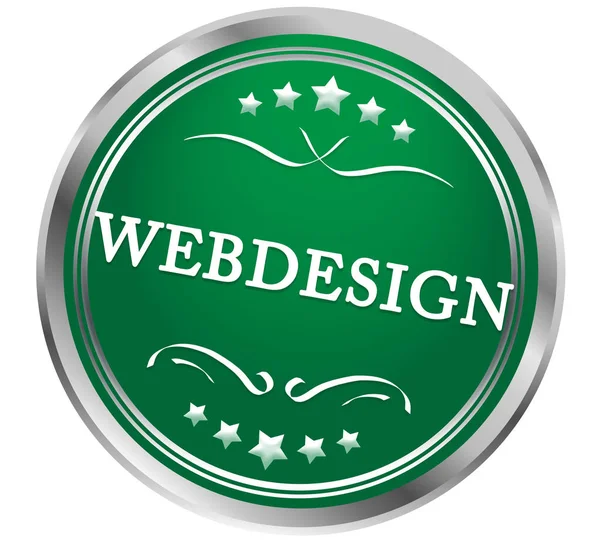 Webdesign web Botón de etiqueta engomada —  Fotos de Stock