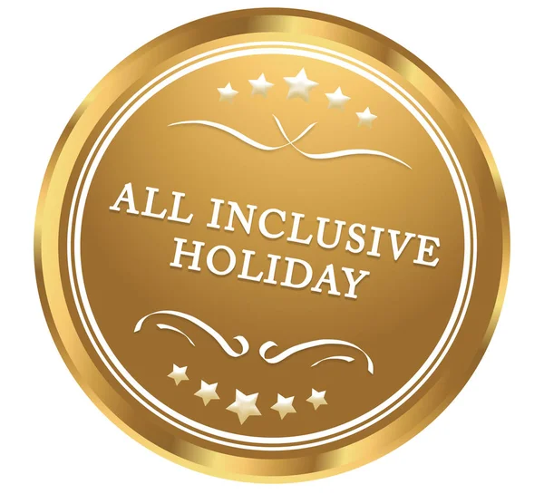 All inclusive holiday web Sticker Button — Stock fotografie