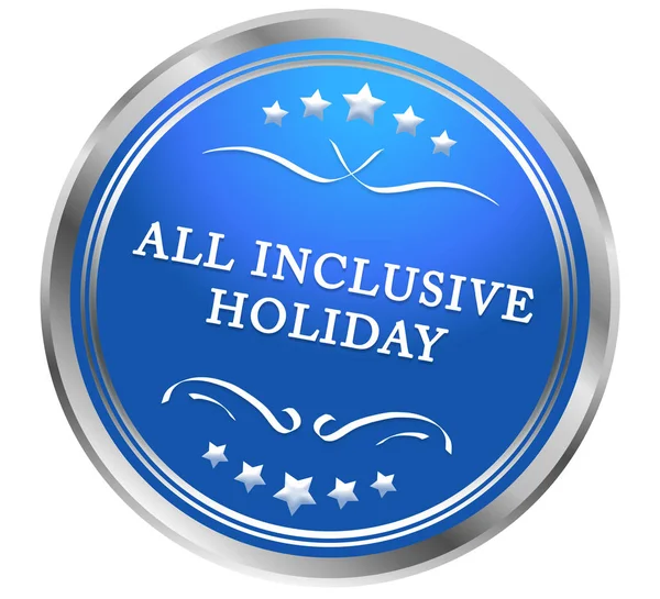 All inclusive feriado web adesivo botão — Fotografia de Stock