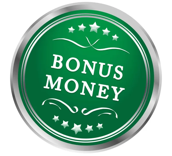 Bonus geld web Sticker Button — Stockfoto