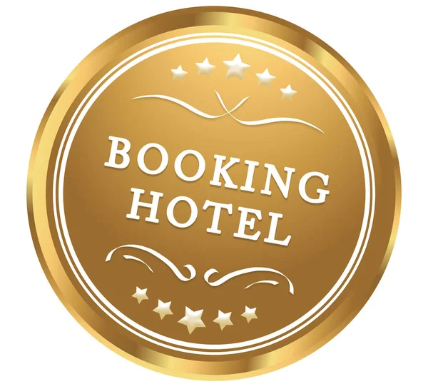 Reserveringshotel web Sticker Button — Stockfoto