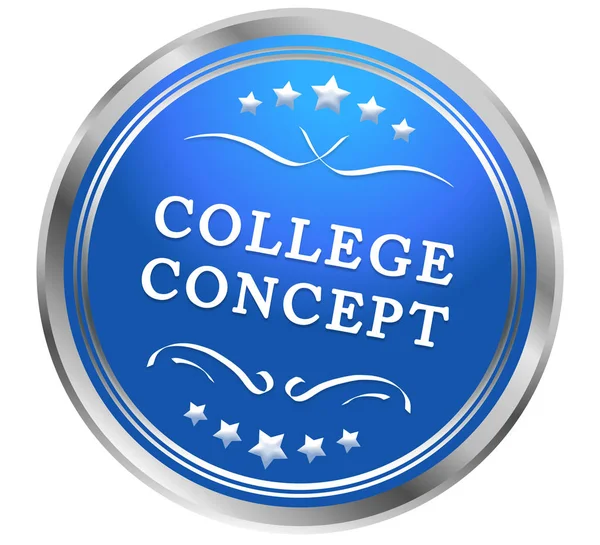 Collège concept web autocollant bouton — Photo