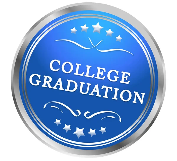 College graduation web Sticker Button — Stock Photo, Image