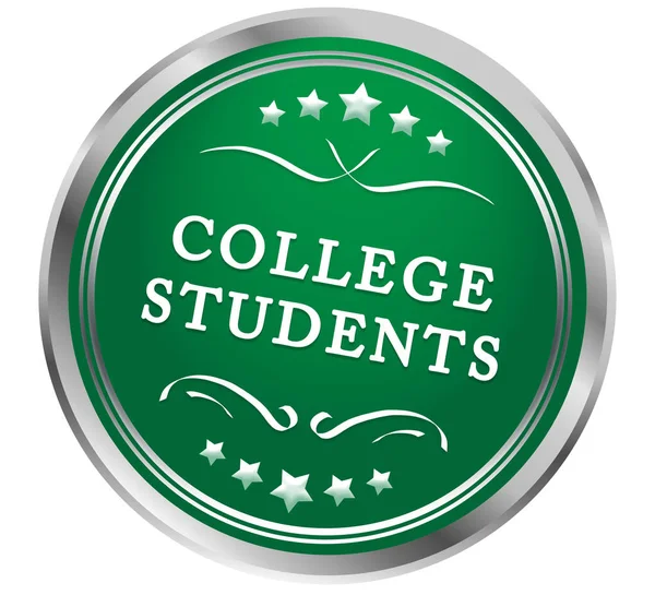 College Studenten web Sticker-Taste — Stockfoto