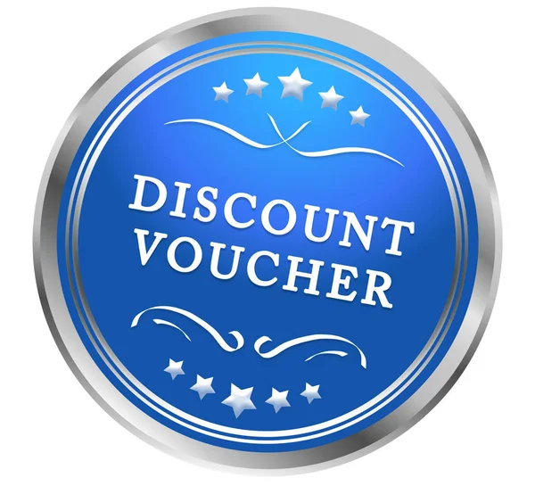 Discount voucher web Sticker Button — Stock Photo, Image