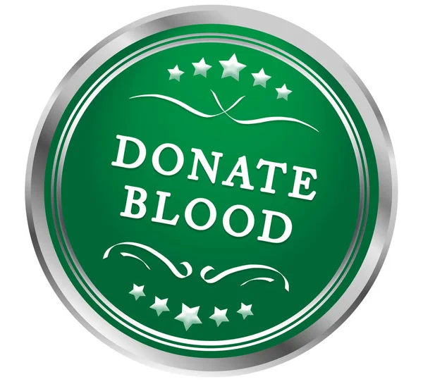 Blut spenden web Sticker Button — Stockfoto