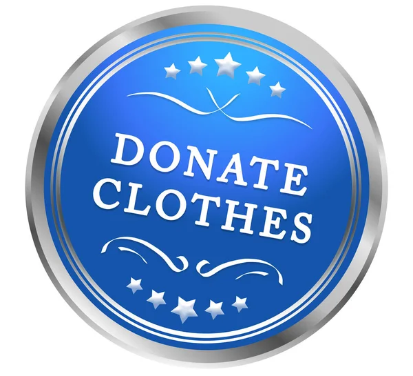 Donar ropa web Pegatina Botón —  Fotos de Stock