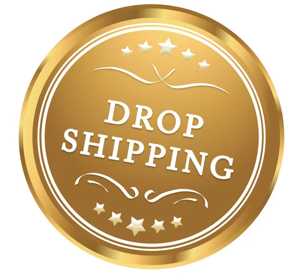 Drop Shipping web Sticker Button — Stock Photo, Image