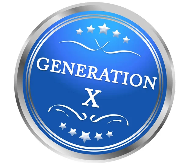 X generációs web matrica gomb — Stock Fotó