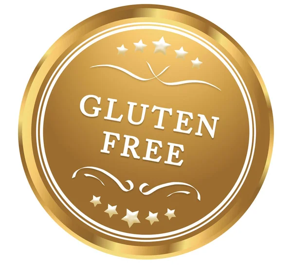 Gluten free web Sticker Button — Stock Photo, Image