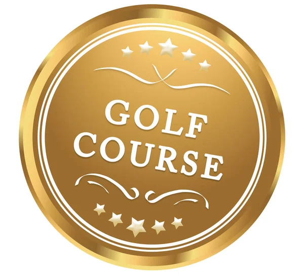 골프 코스 웹 사이트스 티커 버튼 — 스톡 사진