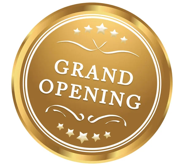 Grand opening web Sticker knop — Stockfoto