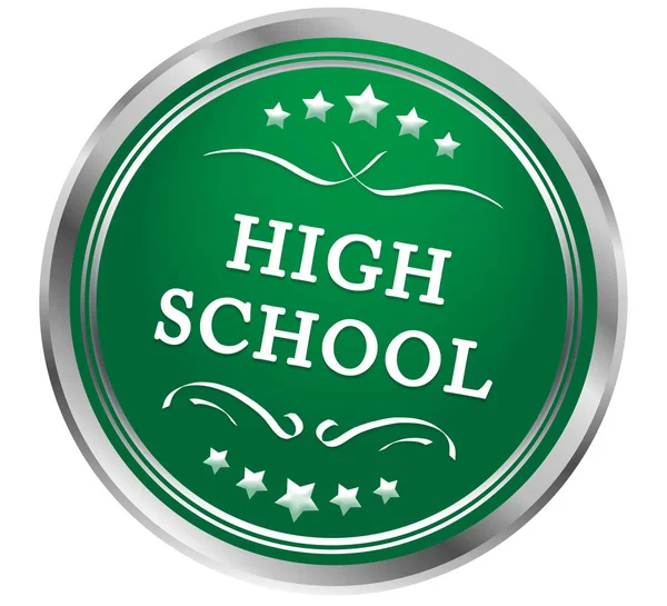 High School web adesivo botão — Fotografia de Stock