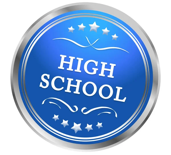 High School web adesivo botão — Fotografia de Stock