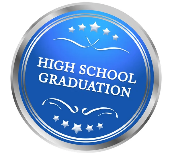 高校卒業Webステッカーボタン — ストック写真