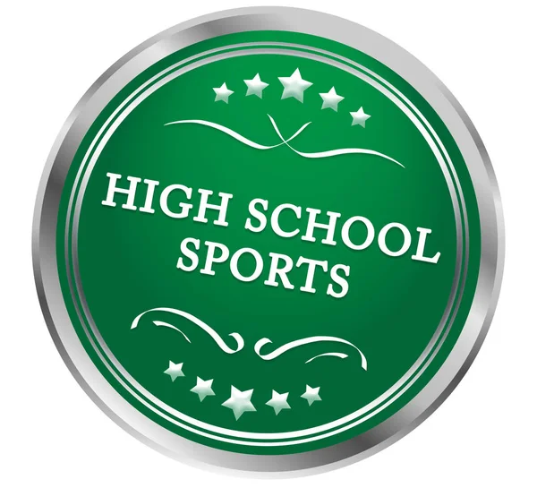 High School Sports Web Sticker Button — стоковое фото