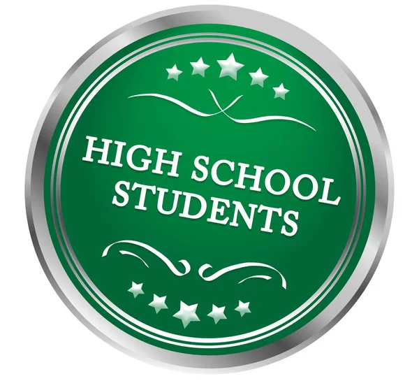 High School Estudantes web adesivo botão — Fotografia de Stock