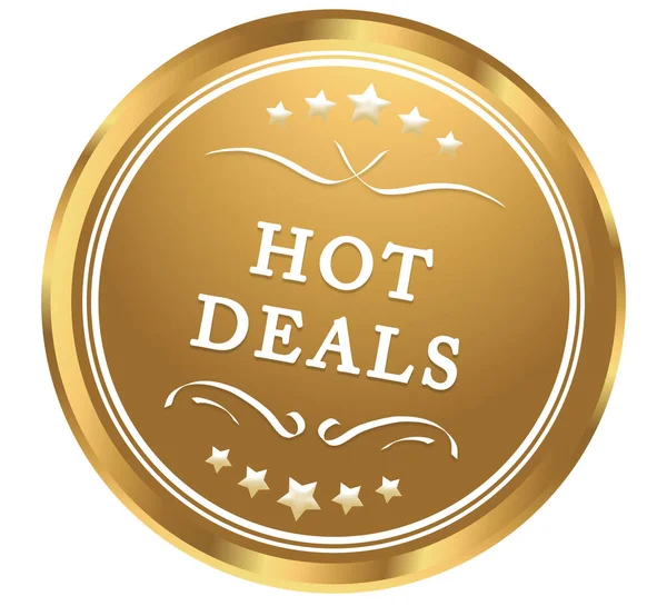 Hot deals web Sticker Button — Stock Photo, Image