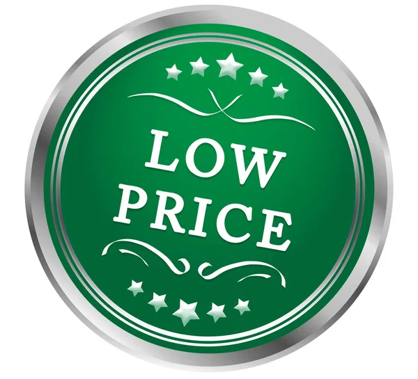 Lågt pris webb klistermärke knapp — Stockfoto
