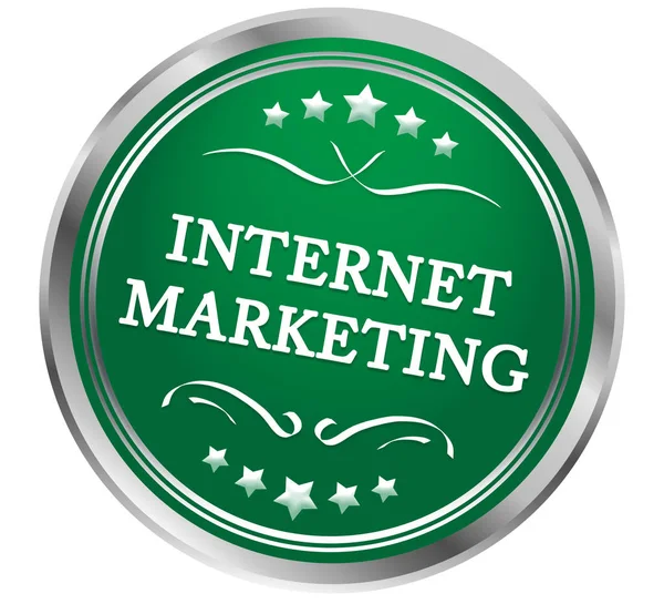 Internet Marketing web botón de etiqueta engomada — Foto de Stock