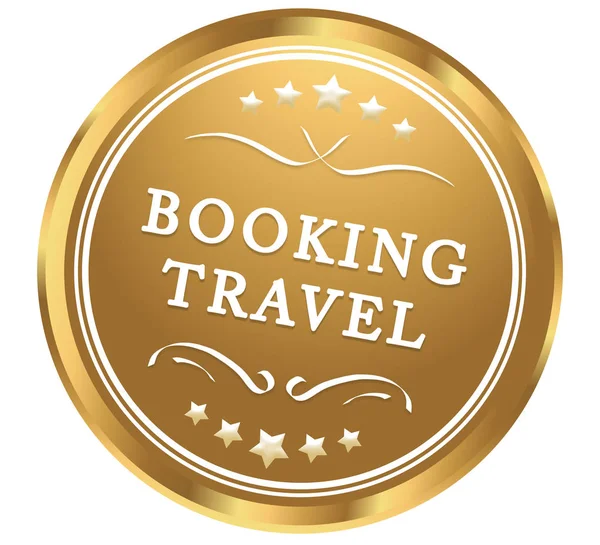 Booking travel web Sticker Button — Stock Photo, Image