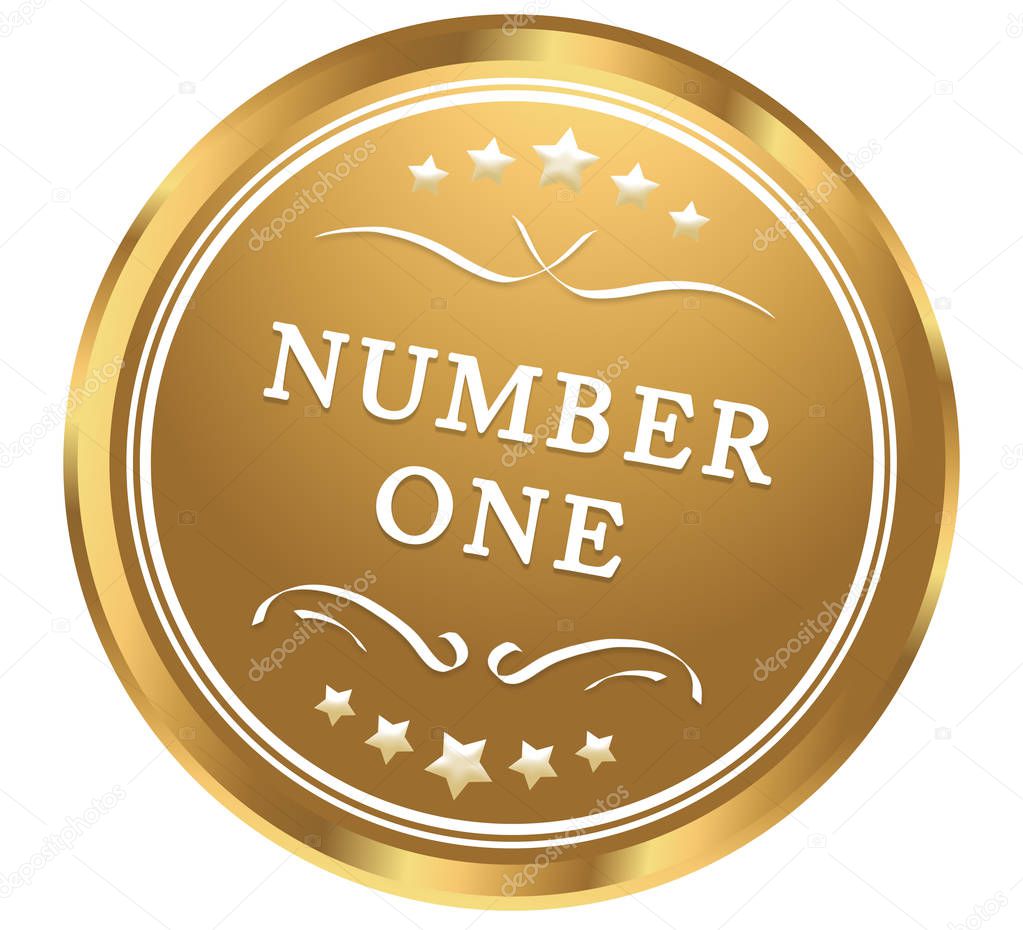 number one web Sticker Button