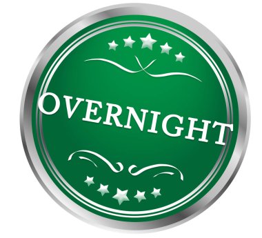 Overnight web Sticker Button clipart