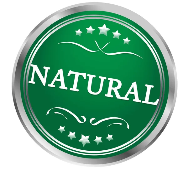 Natural web Sticker Button — Stock Photo, Image