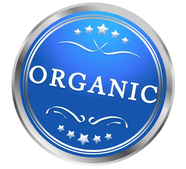 Botão de adesivo orgânico web — Fotografia de Stock