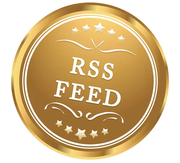 RSS Feed web adesivo botão — Fotografia de Stock