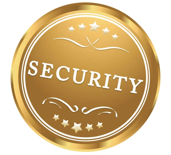 Veiligheid web Sticker knop — Stockfoto