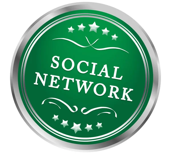 Pulsante adesivo web del social network — Foto Stock