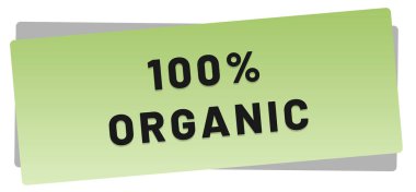 % 100 organik web Sticker Button