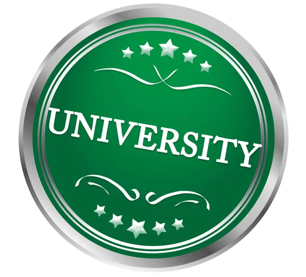 Universiteit web Sticker Button — Stockfoto