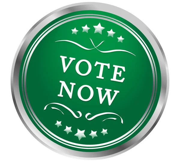 Votar ahora web Pegatina Botón — Foto de Stock