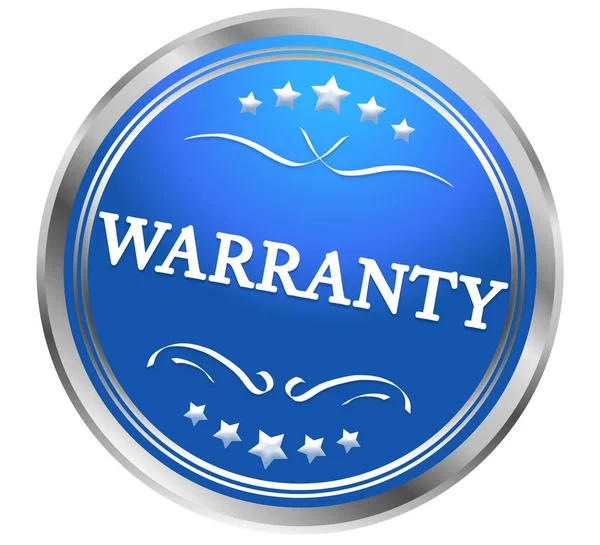 Warranty web Стикер Кнопка — стоковое фото