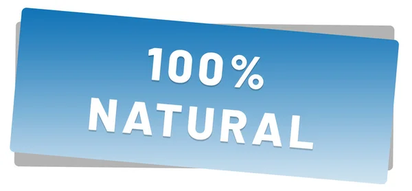 100% natuurlijk web Sticker Button — Stockfoto