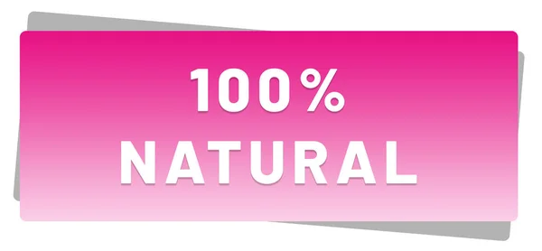 100% naturliga webben klistermärke Knapp — Stockfoto