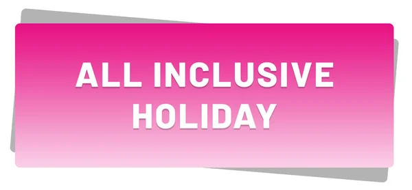 All inclusive wakacje web Przycisk naklejki — Zdjęcie stockowe