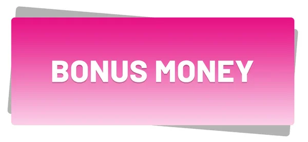 Bonusowe pieniądze web Przycisk naklejki — Zdjęcie stockowe