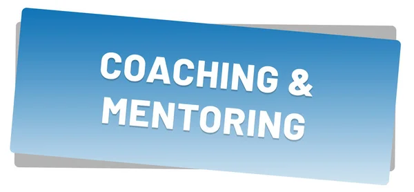 Coaching and mentoring web Sticker Button — Stock Photo, Image