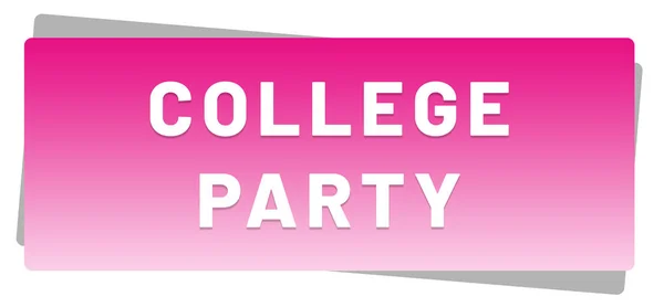College Party web Sticker Button — Stock Photo, Image