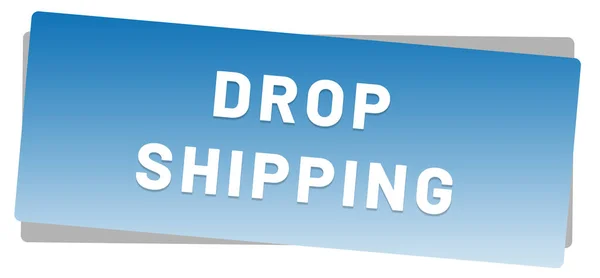 Drop Shipping Web Sticker Button — стоковое фото